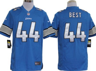 Nike NFL Detroit Lions 44 Jahvid Best Nike Light Blue Game Jerseys